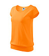 Дамска памучна тениска в оранжево City-2 снимка