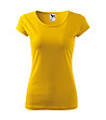 Дамска памучна тениска в жълто Ness-0 снимка