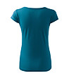 Дамска памучна тениска в цвят петрол Ness-1 снимка