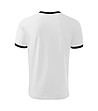 Памучна unisex тениска в бяло с черни кантове Alex-1 снимка