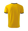 Памучна unisex тениска в жълто с черни кантове Alex-1 снимка
