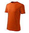 Мъжка оранжева тениска от памук Classic-2 снимка