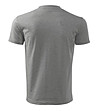 Мъжка тениска от памук в тъмносив меланж Classic-1 снимка