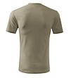 Мъжка тениска от памук в светъл цвят каки Classic-1 снимка