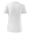 Бяла дамска памучна тениска с обло деколте Classic-1 снимка
