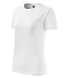 Бяла дамска памучна тениска с обло деколте Classic-2 снимка