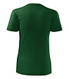 Тъмнозелена дамска памучна тениска с обло деколте Classic-1 снимка