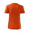 Оранжева дамска памучна тениска с обло деколте Classic-1 снимка