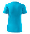 Дамска памучна тениска с обло деколте в синьо Classic-1 снимка