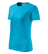 Дамска памучна тениска с обло деколте в синьо Classic-2 снимка