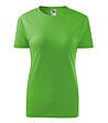 Светлозелена дамска памучна тениска с обло деколте Classic-0 снимка