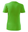 Светлозелена дамска памучна тениска с обло деколте Classic-1 снимка