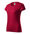 Памучна дамска тениска в цвят череша Celestina-2 снимка