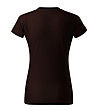 Памучна дамска тениска в тъмнокафяво Celestina-1 снимка