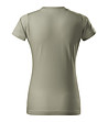 Памучна дамска тениска в светъл цвят каки Celestina-1 снимка
