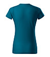 Памучна дамска тениска в цвят петрол Celestina-1 снимка