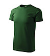 Тъмнозелена unisex памучна тениска Elino-2 снимка