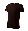 Unisex памучна тениска в тъмнокафяво Elino-2 снимка