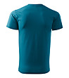 Unisex памучна тениска в цвят тюркоаз Elino-1 снимка