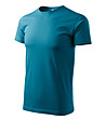 Unisex памучна тениска в цвят тюркоаз Elino-2 снимка