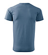Unisex памучна тениска в син деним Elino-1 снимка