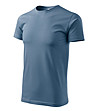 Unisex памучна тениска в син деним Elino-2 снимка