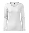 Бяла памучна дамска блуза Slim-0 снимка