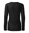 Черна памучна дамска блуза Slim-1 снимка