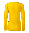 Жълта памучна дамска блуза Slim-1 снимка