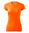 Памучна дамска тениска Fantasy в неоновооранжево-0 снимка