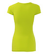 Дамска тениска от памук в цвят лайм Glance-1 снимка