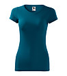 Дамска тениска от памук в цвят петрол Glance-0 снимка
