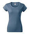 Дамска памучна тениска в син деним Violana-0 снимка