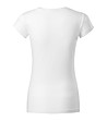 Бяла памучна дамска тениска Louisa с V-образно деколте-1 снимка