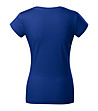 Кралскосиня памучна дамска тениска Louisa с V-образно деколте-1 снимка