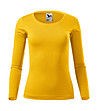 Жълта памучна дамска блуза Fit-T-0 снимка