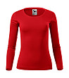 Червена памучна дамска блуза Fit-T-0 снимка