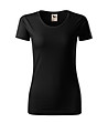Черна дамска тениска от органичен памук Kristine-0 снимка