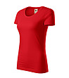 Червена дамска тениска от органичен памук Kristine-2 снимка