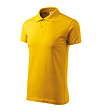 Жълта мъжка памучна блуза с яка Single-2 снимка