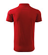 Червена мъжка памучна блуза с яка Single-1 снимка
