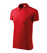 Червена мъжка памучна блуза с яка Single-2 снимка