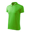Зелена мъжка памучна блуза с яка Single-2 снимка