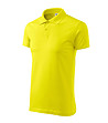 Мъжка памучна блуза в цвят лимон с яка Single-2 снимка