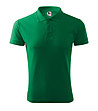 Тъмнозелена мъжка блуза с яка Pique-0 снимка