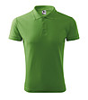 Зелена мъжка блуза с яка Pique-0 снимка