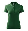 Зелена дамска блуза с яка Pique-0 снимка