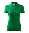 Дамска блуза в зелено с яка Pique-0 снимка