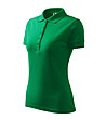 Дамска блуза в зелено с яка Pique-2 снимка