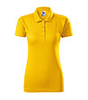 Памучна дамска жълта блуза с яка Single-0 снимка